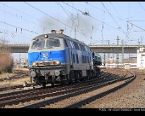 218 002 SEL Hanau Hbf, 07.03.2026, Schotterzug